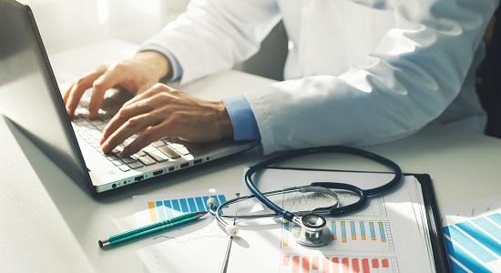 doctor on laptop